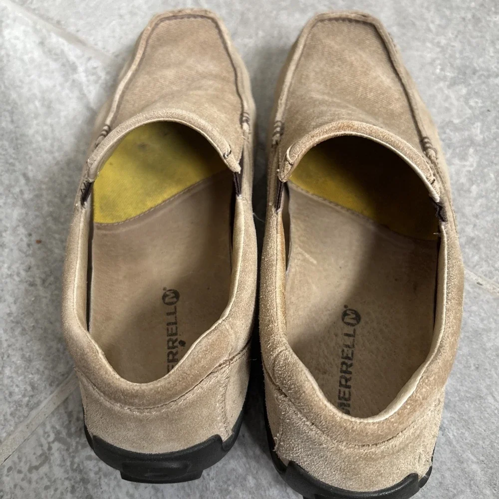 Merrell Rally Moc Loafers Moccasins Slip Shoes Mens 9.5 Leather Upper Vented